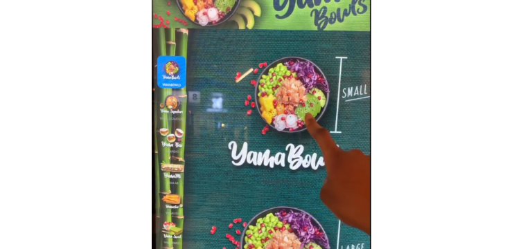 Borne de commande interactive, digitale, tactile, restaurant, caisse, quiosk, bornes